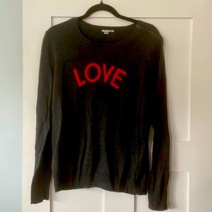 Halogen Light Weight sweater with zipper detail - Dark Gray